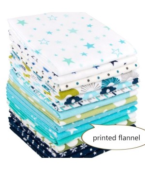 Wholesale 100% Cotton Plaid Flannel Printed Knitted Flannel Fabric For Baby Blanket Pajamas