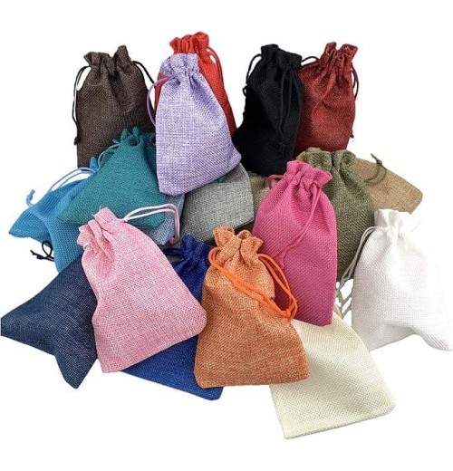 Natural Cotton Linen cloth Drawstrings Bags , 7sizes available ,24 colors supply in stock ,storage ,welcome to consult & order