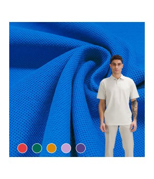 Antibacterial Soft Solid Fabric 73 Cotton 27 Sorona Material Knit Pique Fabric For Tshirts