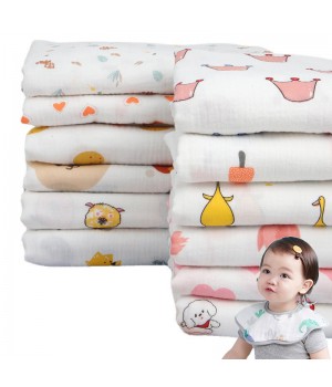 Custom Eco-Friendly Home Clothing Pajamas Crepe Printed Gauze Cotton Print Double Crepe Baby Saliva Towel Fabric