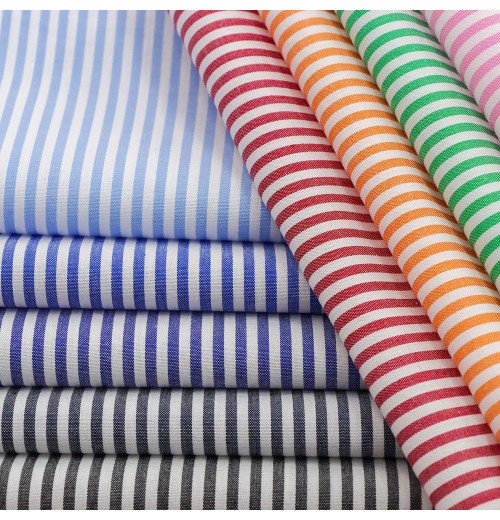 Source Manufacturer High Quality 50S Yarn Dyed 100% Cotton Stripe Fabric For Shirts Dress Pet Suppliers