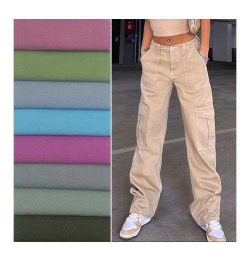 china fabric textile manufacturers wholesale twill 100% cotton 315gsm windbreaker fabrics pants for Shoes and hats