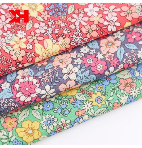 2022 sewing fabric digital floral printing custom textile fabrics 100% cotton poplin fabric by the yard for kids garment